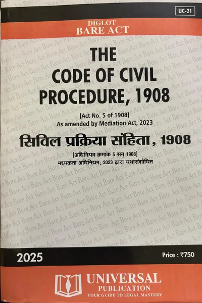 The Code Of Civil Procedure,1908 ( Diglot Edition)  (Paperback, Hindi, Universal publication)
