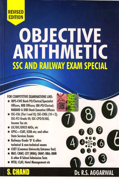 Objective Arithmetic SSC And Railway Exam Special & Other Competitive Exams 2025 | SSC CGL, CHSL, CPO, MTS, Railway Group D, NTPC, RRB Officers, Bank SBI PO, Clerk, Police SI | Maths Book | In English